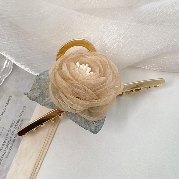 กิ๊บหนีบโลหะกุหลาบ Rose Hair Clip ขนาด 11.5 cm. ทรงสวยหรู วัสดีอย่างดี ใช้หนีบผมออกงานได้เลยค่ะ กิ๊บหนีบผม กิ๊บผม