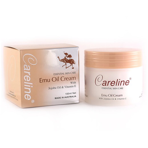 Careline Emu Oil Cream With Jojoba Oil &amp; Vitamin E 100ml ครีมอีมูออย