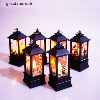 Greatshore โคมไฟ LED รูปฟักทอง ปราสาท สไตล์วินเทจ สําหรับแขวนตกแต่งปาร์ตี้ฮาโลวีน