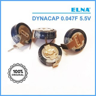 Supercapacitor  (EDLC) 0.047F  5.5V ยี้ห้อ ELNA / Memory Back-up Capacitor