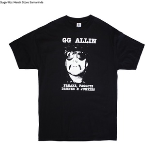 คอลูกเรือเสื้อยืดคอกลมGg Allin Freaks Band เสื้อเชิ้ต Faggots ...ม. - มผ้าฝ้ายแท้