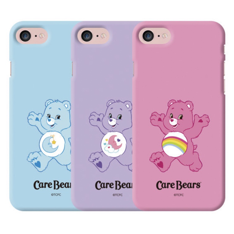 CareBears Simple hard slim / bumper armor phone Case compatible for S22 ultra plus S21 iPhone 13 12 pro max 11 XS X XR pink purple blue carebear care bear bears