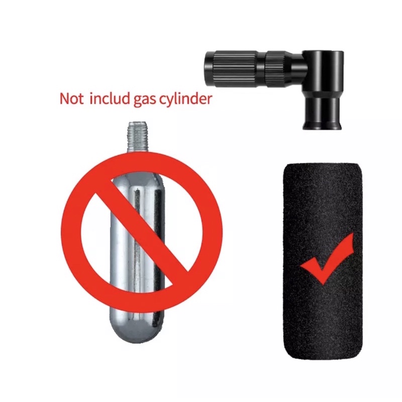 ROCKBROS C02-F8 มินิปั๊มจักรยาน CO2 Inflator ฉนวนแขน Air Cycling MTB - SKU 5.001.0147