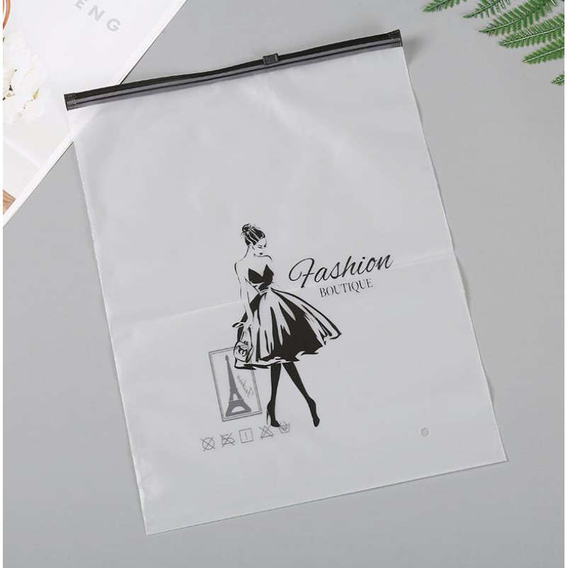 ⭐ซองซิปล๊อคแบบขุ่น ลาย fashion 22x23cm ชิ้นละ 3 บาท ✔️ ซองใส่เครื่องเขียน ซอง เครื่องเขียน กระเป๋า ราคา ถูกที่สุด ดีลบีเคเค แกลเลอรีภาพที่ 4