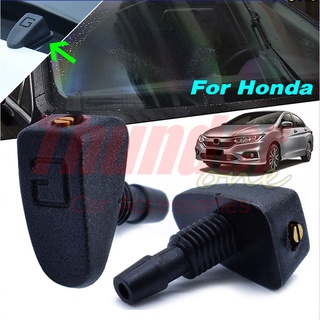 (FT) หัวฉีดสเปรย์ที่ปัดน้ําฝนกระจกหน้า สําหรับ Honda City Civic Accord CRV Odyssey Jazz HRV Stream CRZ Insight BRV Freed Fit 2 ชิ้น