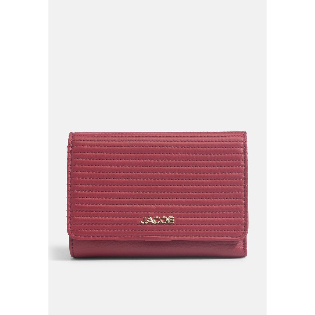 JACOB จาคอป 62772 กระเป๋าสตางค์ Magnetic Tri-fold Wallet แดง Red