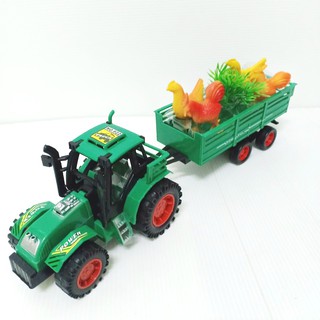 รถไถ รถของเล่น ยาว 34 ซม. บรรทุก คละแบบ มีลานในตัว  เด็ก ๆ ช…