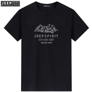 JEEP SPIRIT 1941 ESTD ใหม่ เสื้อยืดลําลอง ผ้าฝ้าย แขนสั้น คอกลม แฟชั่นฤดูร้อน สําหรับผู้ชาย