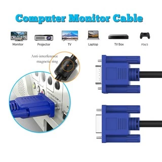 สาย VGA สายต่อจอVGA 3+5 15pin VGA Cable MaleTo Male ยาว1.5เมตร
