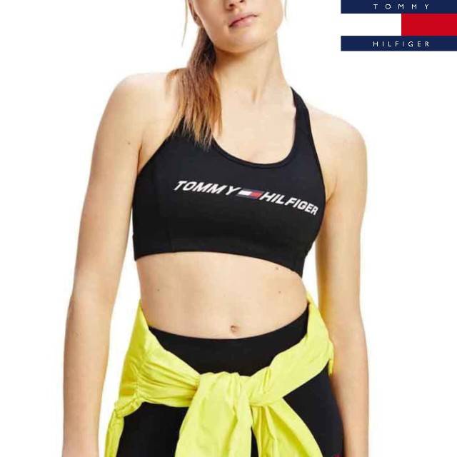 [เก็บ code ลดเพิ่ม 272]Tommy Hilfiger Mid Intensity Graphic Sports Bra**ของเเท้