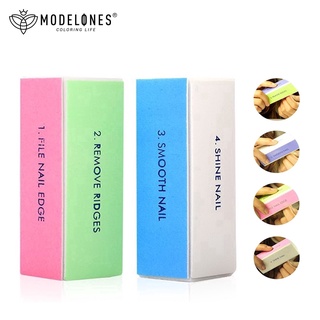 มีของพร้อมส่ง Modelones Buffing Block Polishing Blocks Sanding Sponge Four Sides Nail Buffer Files Polished Perfection Nail Art Nail Tool