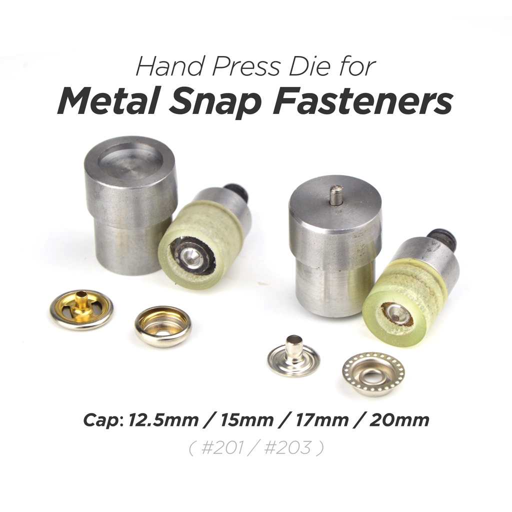 มือกดตายสําหรับ #201, #203 โลหะ Snap Fasteners การตั้งค่าเครื่องมือสําหรับกด Studs Snap ปุ่ม Die