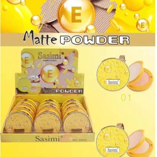 S922 พร้อมส่ง Sasimi แป้งตลับ แป้งพัฟ แป้งอัดแข็ง 2 ชั้น เบอร์2ประกายวิ้งๆ แป้งบางเบา ปกปิดดี