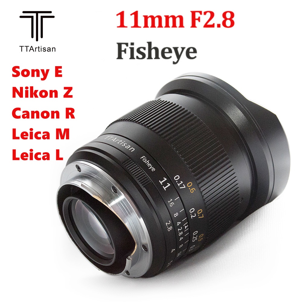 TTArtisan 11mm F2.8 Full Fame Ultra-Wide Fisheye เลนส์สำหรับ Sony E mount A7II A7RII A7SII A6300 A65