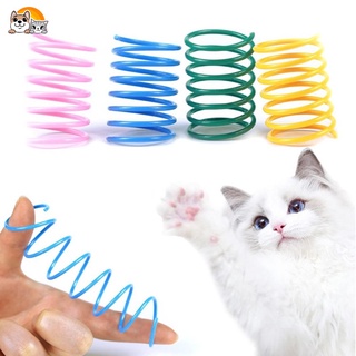 4pcs Kitten Cat Toys Wide Durable Heavy Gauge Cat Spring Toy Colorful Springs Cat Pet Toy Coil Spiral Springs Pet Intera