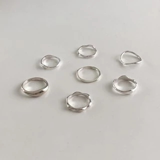Winterwinter Jewelry Silver925 : เครื่องประดับเงินแท้ แหวนเงินแท้ 925 หนา 1 mm (wave rings)