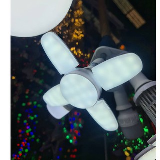 LED FAN BLADE หลอดไฟ LED ทรงใบพัดกันน้ำ 55W แสงขาว(6500K）ใช้กับขั้วหลอดไฟ E27