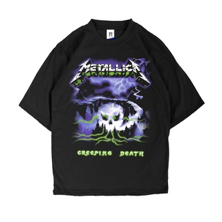 เสื้อยืด เมทัลเมทัล เมทัลลิก้า - เสื้อยืด ลาย CREEPING DEATH METALICA เสื้อผ้าเมทัลร็อก DISTRO ขนาดใหญ่