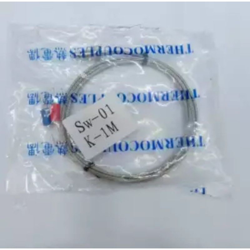 THERMOCOUPLE TYPE K สายเทอร์โมคับเปิล สายยาว 1เมตร หัวเกลียวขนาด 1/4มิล สินค้าพร้อมส่ง