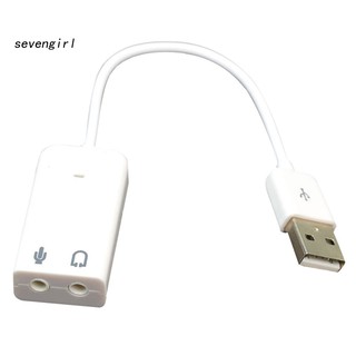 【SG】อะแดปเตอร์การ์ดเสียง Usb 2.0 Virtual 7.1 Channel External USB สําหรับแล็ปท็อป PC