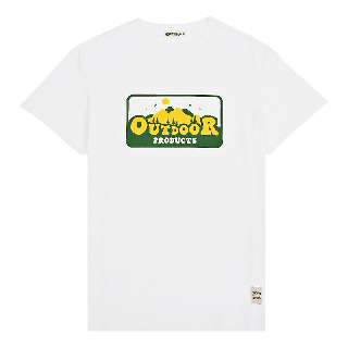 OUTDOOR PRODUCTS U EVERYDAY FOREST CAMP LOGO TEE เสื้อยืดคอกลมแขนสั้นสกรีนหน้าเอ้าท์ดอร์ โปรดักส์ ODMTS