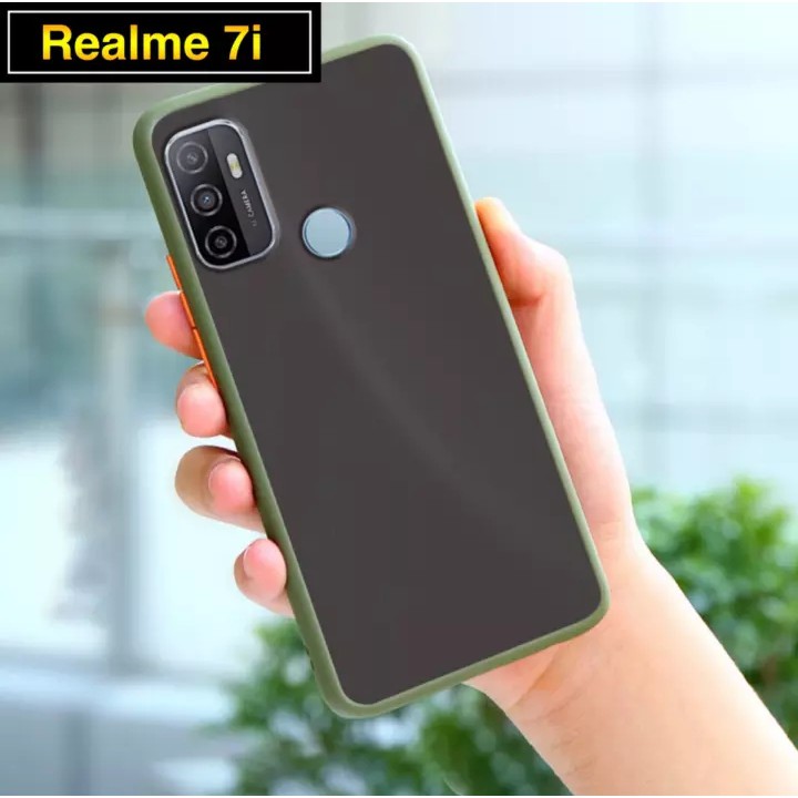 [ส่งจากไทย] Case Realme 7i เคสโทรศัพท์ เรียวมี เคสกันกระแทก ขอบสีหลังขุ่น