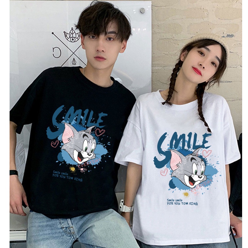 BK-508-SHORT เสื้อยืดแขนสั้นพร้อมส่ง 7สี ลายการ์ตูน ขายดีตามเทรนต์ ลายน่ารัก สีสันสดใส่น่ารัก ใส่ได้ทั้งหญิงและชาย