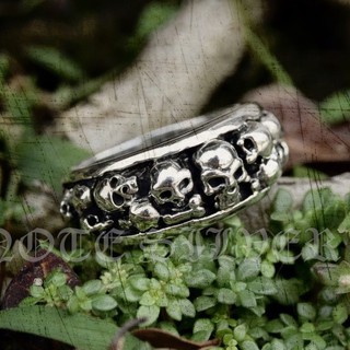 แหวน หัวกะโหลก เงินแท้  Sterling Silver 925 NSRG2481