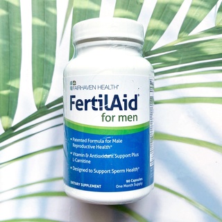 FertilAid for Men 90 Capsules (Fairhaven Health®) การเจริญพันธุ์ในเพศชาย ช่วยเพิ่มจำนวนเชื้อ+เพิ่มความแข็งแรงเชื้ออสุจิ