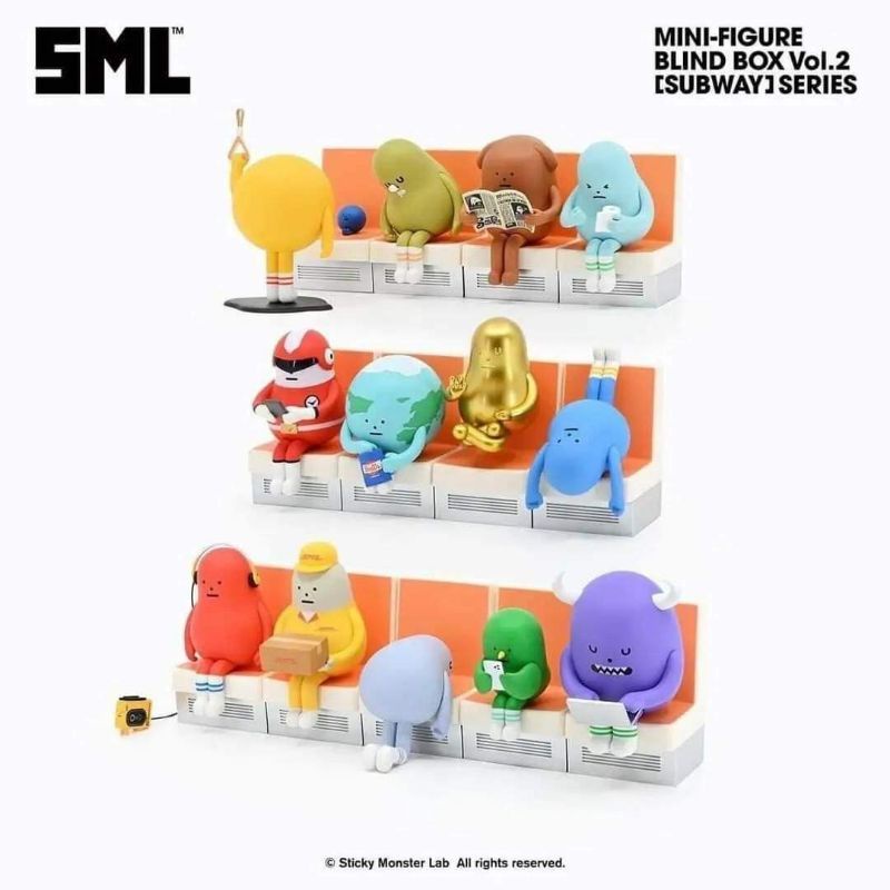 🚉 ของแท้ พร้อมส่ง 🚉  กล่องสุ่ม SML Mini Figure Vol.2 : Sticky Monster Lab : Subway Series