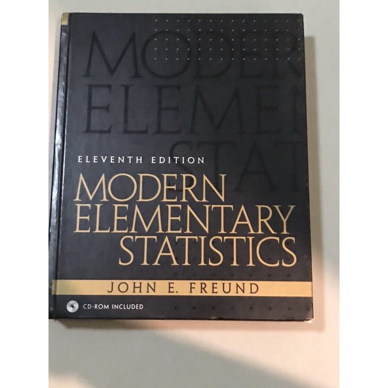 หนังสือ Textbook Modern Elementary Statistics มือสอง ปกแข็งอย่างดี (ไม่มีแผ่นซีดี)