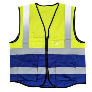 Reflective Vest、ความปลอดภัยเสื้อกั๊กสะท้อนแสงสูงสะท้อนแสงเพื่อความปลอดภัยเสื้อกั๊กมีซิป