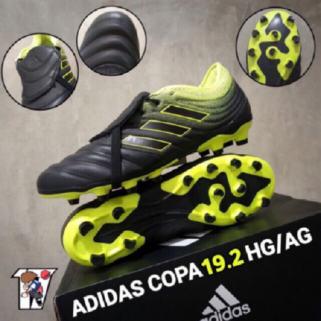 ‼️ลดเพิ่มอีก300฿ ADIDAS COPA19.2 HG/AG หนังเเท้ ตัวรองชุดพื้นHG/AG แท้💯%