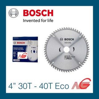 ใบเลื่อยวงเดือน BOSCH 4" 30 ฟัน - 40 ฟัน Eco for Wood