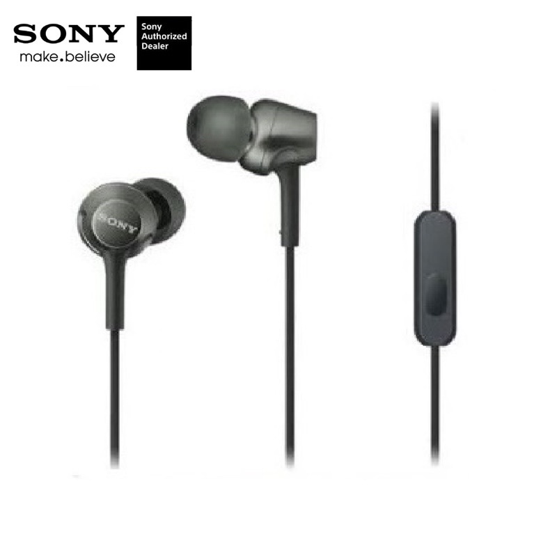 (สีดำ) SONY MDR-EX255AP หูฟังไมโครโฟนแฮนด์ฟรี***รับประกันศูนย์โซนี่ไทย***