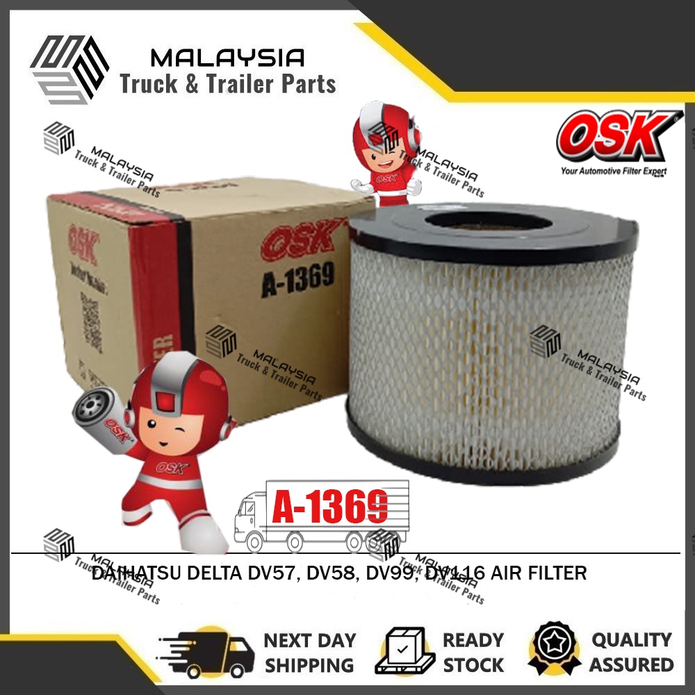 OSK DAIHATSU DELTA DV57, DV58, DV99, DV116 A-1369 กรองอากาศ
