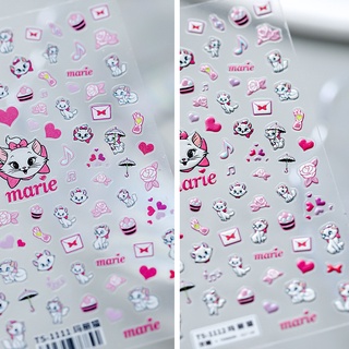 [SESAME] Mary Cat TS1111 สติกเกอร์ ลายนูน สําหรับติดตกแต่งเล็บ