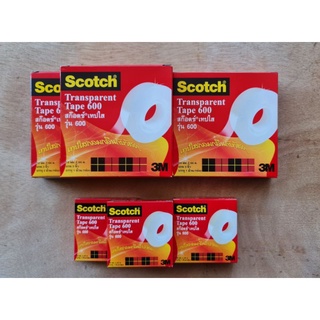 เทปใส 3M Scotch เบอร์ 600 แกน 1 นิ้ว และ แกน 3 นิ้ว