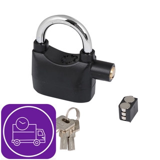 กุญแจ Alarm Lock 70 MM ห่วงสั้น BLACK