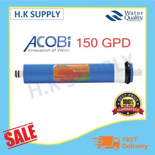 Acobi ไส้กรองน้ำ ไส้กรองเมมเบรน RO เมมเบรน Membrane 150 GPD เครื่องกรองน้ำ ตู้น้ำหยอดเหรียญ AQUATEK UNIPURE