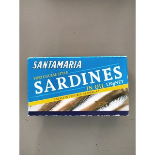 Santamara Sardines In Oil อาหารทะเลกระป๋อง120g