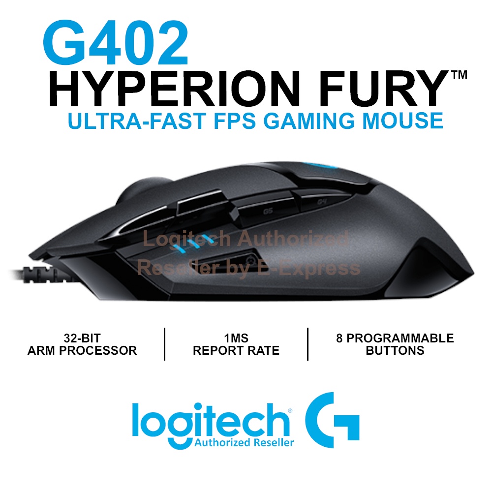 Logitech G402 Hyperion Fury FPS Gaming Mouse เม้าส์สำหรับเล่นเกมส์ ของแท้ ประกันศูนย์ 2ปี