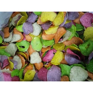 ข้าวเกรียบสายรุ้ง ข้าวเกรียบผักเพื่อสุขภาพ 400กรัม