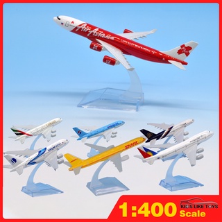 KLT 1:400 ขนาด 16 ซม. โมเดลเครื่องบิน  Airbus A320/A380 Boeing777 Boeing747