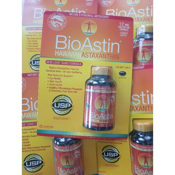 Nutrex Hawaii Bioastin Astaxanthin 12 mg. 120 เม็ด ++package มีกระดาษ++