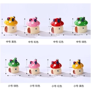 บ้านเห็ด น่ารักมุ้งมิ้ง มี 4 ขนาดให้เลือก (ราคา/ 1ชิ้น) ตุ๊กตาแต่งบ้าน สะสม แต่งสวน จัดสวนถาด พร็อพถ่ายรูป