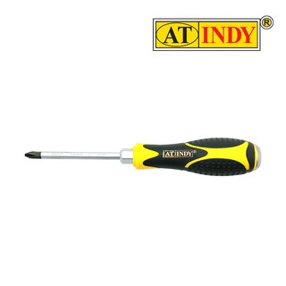 AT INDY Screwdriver With Cap ไขควงปากแบน, แฉก 4 นิ้ว (ด้ามตอกได้) AD243,AD244