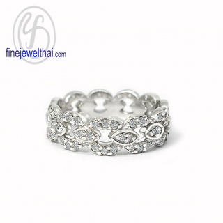 Finejewelthai-แหวนเพชร-แหวนเงิน-เพชรแท้-เงินแท้925-แหวนหมั้น-แหวนแต่งงาน-Diamond-Silver-Wedding-Ring-R30150di