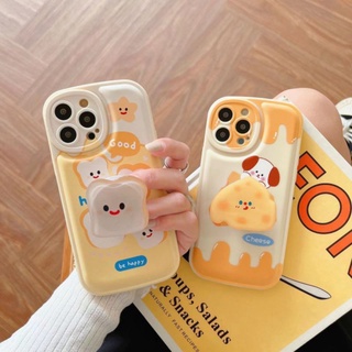 Supeecase🧸i7-i13promax เคสขนมปัง เคสขนม Griptok Popsocket