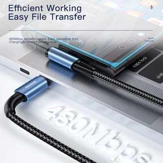 Essager สายชาร์จ USB C เป็น Type C 60W 100W QC4.0 PD30W ชาร์จเร็ว สําหรับ Xiaomi 10 Pro Huawei